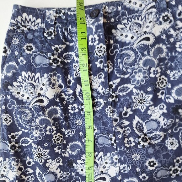 Blue and white paisley floral pattern golf skirt by Karen Scott Petites - Picture 9 of 9